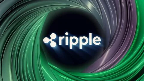 Concept of ripple , a Cryptocurrency secured chain, Digital money. Concept of Stockillustratie