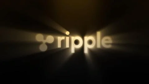 Concept of ripple , a Cryptocurrency secured chain, Digital money. Concept of Stockillustratie