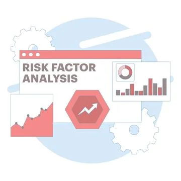 Concept of risk factor analysis Stockillustratie