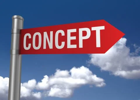 Concept road sign Stock Illustration