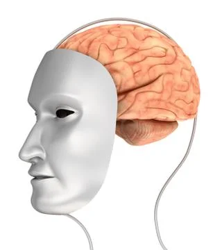 Concept of robot and brain isolated on white Illustrazione stock