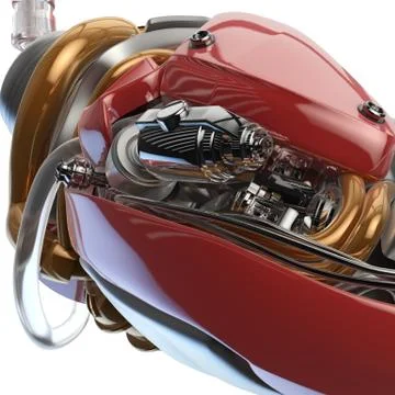 Concept robot heart Stock Illustration