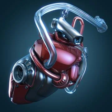 Concept robot heart Иллюстрация