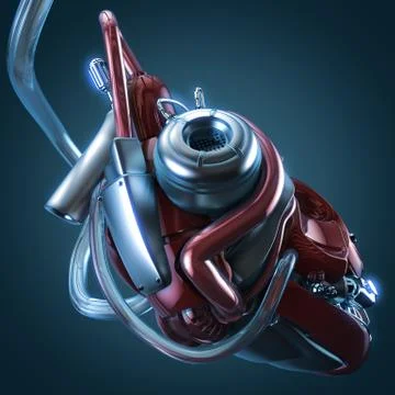 Concept robot heart Иллюстрация