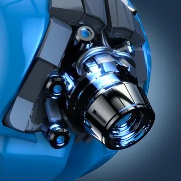 Concept robotic head 3d illustration Illustrazione stock