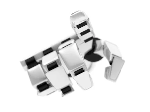 Concept of a robotic mechanical arm. 3D Stock Illustration