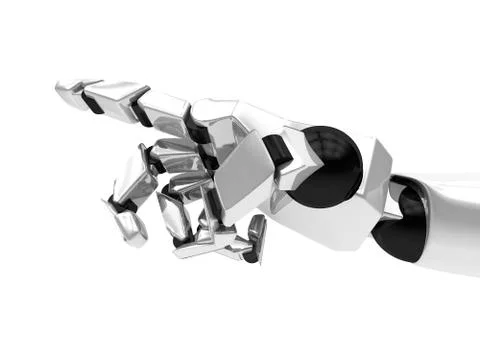 Concept of a robotic mechanical arm. 3D Stock Illustration