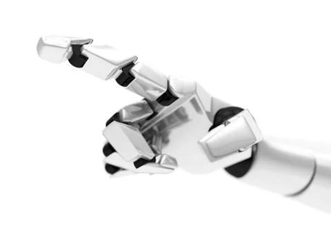 Concept of a robotic mechanical arm. 3D Stock Illustration