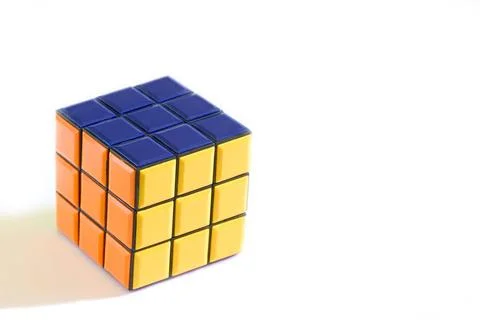 Concept ; Rubik puzzle cube game on white background Copyright: xVxMishra/... Stock Photos
