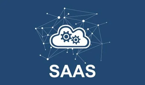 Concept of saas Ilustração Stock