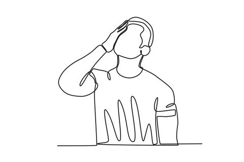 The concept of a sad man Stock Illustration
