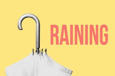 Concept of sadness because it's raining, rain never stops, feeling sad Stock Photos