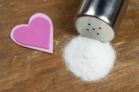 Concept of salt causing high blood pressure Foto stock