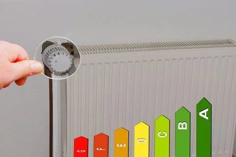 Concept  save heating costs. Stock Photos