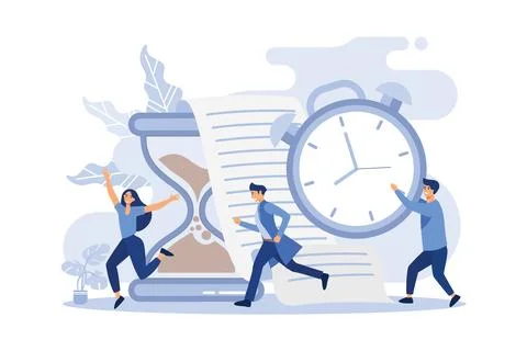 Concept save time, Money saving. Times is money. Business and management, t.. Stock Illustration