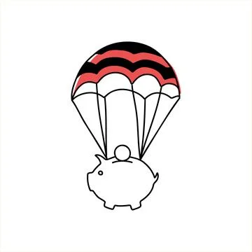 The concept of saving finance Stock Illustration