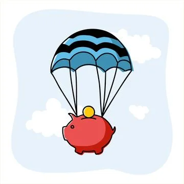 The concept of saving finance Stock Illustration