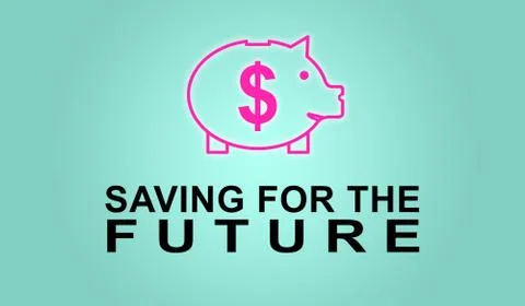 Concept of saving for the future Illustrazione stock