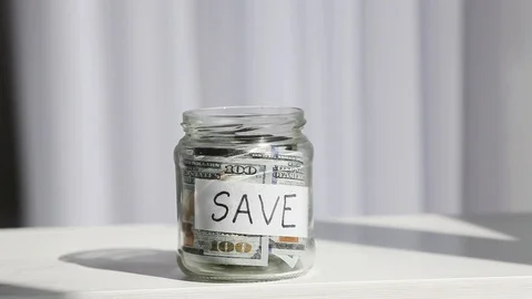 Concept of saving money. Stock Footage 126400707