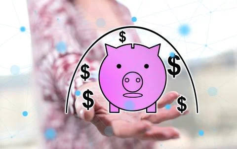 Concept of saving protection Stock Photos