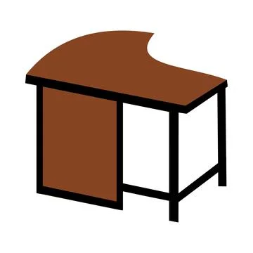 The concept of school and education is represented by a chair icon. Stock Illustration
