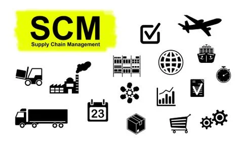 Concept of scm Stock Illustration