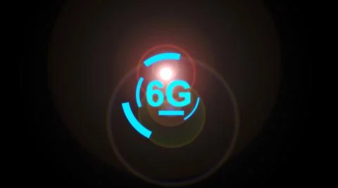 Concept screen of HUD 6G network. high-speed mobile Internet, new generation 스톡 일러스트