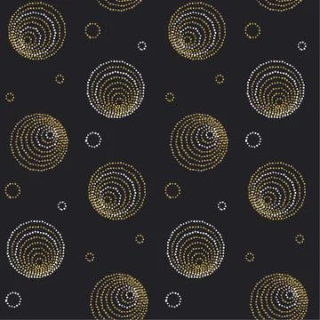 Concept seamless luxury pattern with dots and lines for header, card, backgro Stock Illustration