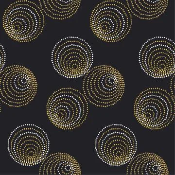 Concept seamless luxury pattern with dots and lines for header, card, backgro Stock Illustration
