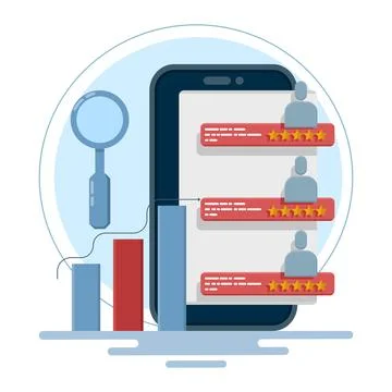 Concept of search analysis, marketing tools, website traffic, marketing reports. Stock-Illustration