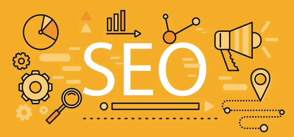 Concept Search Engine Optimization Stock Illustration