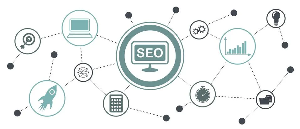 Concept of search engine optimization Stock Illustration