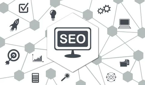 Concept of search engine optimization Illustrazione stock