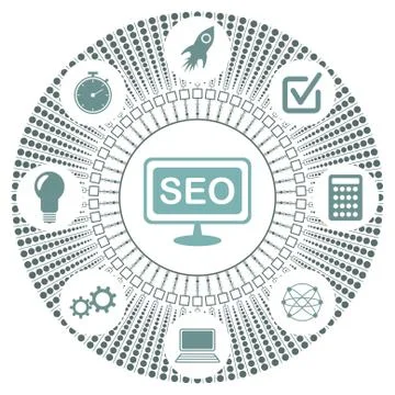 Concept of search engine optimization Stock Illustration