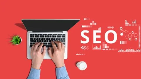 The concept of search engine optimization specialist Stock Photos