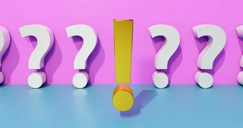 Concept for searching and finding the right answer to a question. 3d rendering Stock Footage 94482649