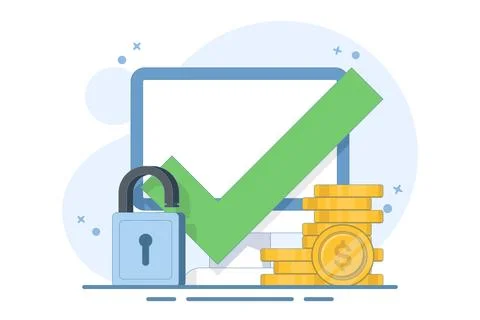 The concept of secure access to an online money wallet イラスト素材