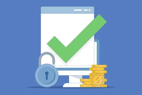 The concept of secure access to an online money wallet イラスト素材