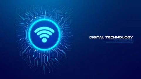 Concept of Secure Wi-Fi Network Connection Stock Illustration