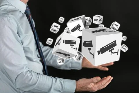 Concept of security camera Stock Photos
