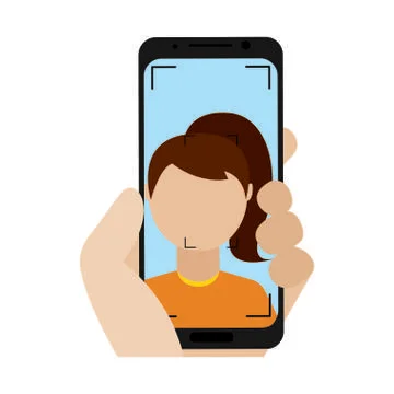 Concept of selfie Stock Illustration