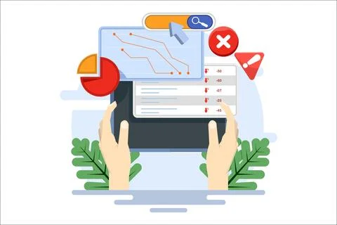 The concept of SEO errors Stock Illustration