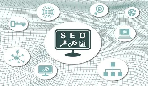 Concept of seo Stock Illustration