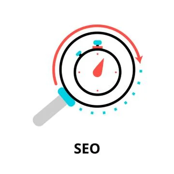 Concept of seo optimization in search engine Stock Illustration