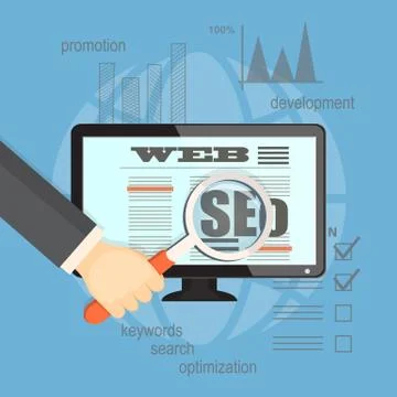 Concept of seo technology Stock Illustration