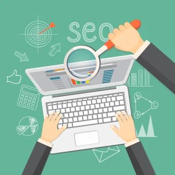 Concept of seo technology Stock Illustration