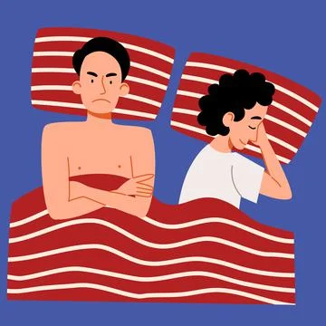 The concept of a sexual or intimate problem Stock Illustration
