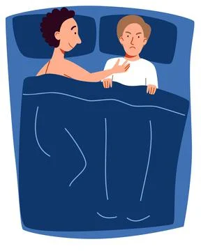 The concept of a sexual or intimate problem Stock Illustration