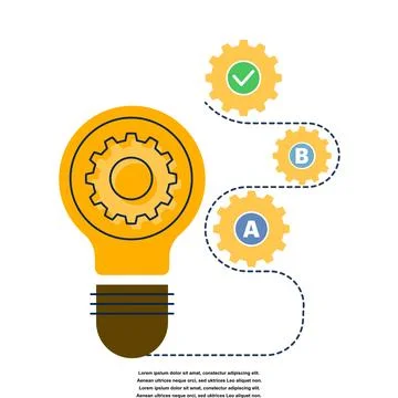 Concept of sharing ideas, generating ideas, problem solving, networking. 스톡 일러스트