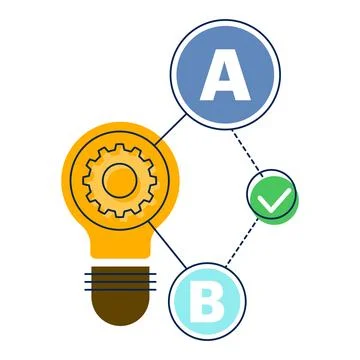 Concept of sharing ideas, generating ideas, problem solving, networking. Illustrazione stock